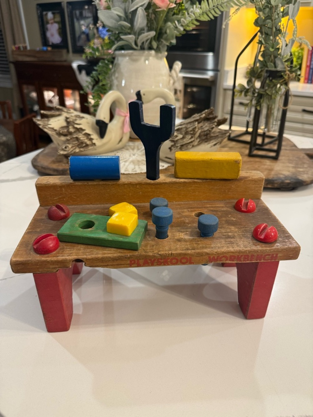 Playskool Wooden Kids Workbench Toy - Multicolor